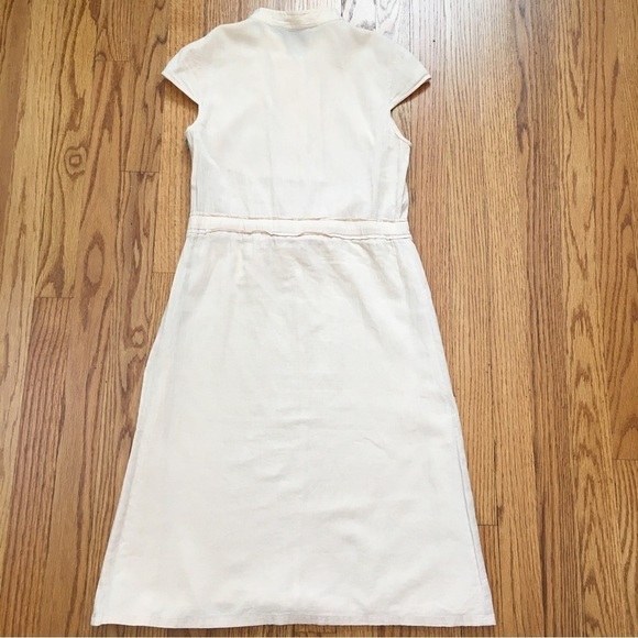 Vintage 80’s Button Front Nude Midi Dress - Picture 9 of 15